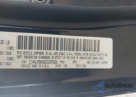 2013 Jeep Patriot Sport из США, поврежденный, VIN 1C4NJPBA9DD187660